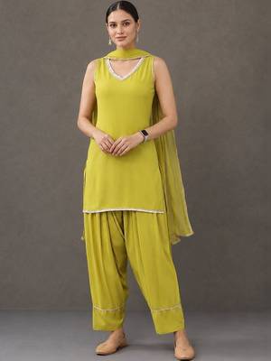 formal women regular kurta with patiala & with dupatta 1