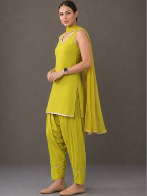 formal women regular kurta with patiala & with dupatta 4