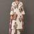 smart women floral printed regular thread work cotton kurta with trousers & with dupatta