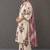 smart women floral printed regular thread work cotton kurta with trousers & with dupatta