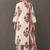 smart women floral printed regular thread work cotton kurta with trousers & with dupatta