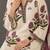 smart women floral printed regular thread work cotton kurta with trousers & with dupatta