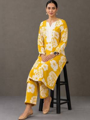 formal women printed kurta with palazzos 2