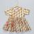 Off white and orange printed cotton silk kurta set