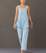 formal women printed kurta with trousers