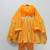 Orange woven organza anarkali set