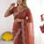maroon embellished beads and stones poly georgette heavy work saree
