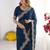 navy_blue embellished embroidered poly georgette heavy work saree
