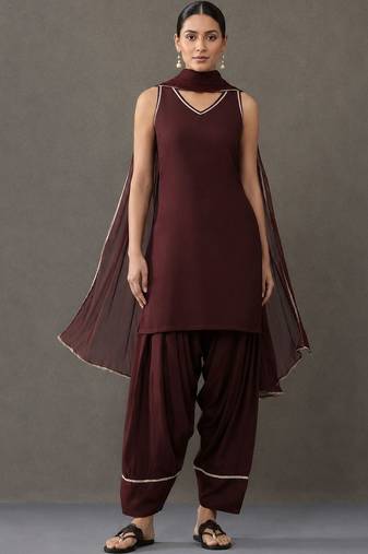 formal kurta with patiala & dupatta