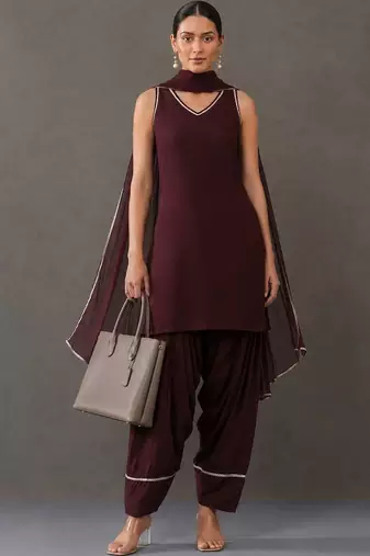 formal kurta with patiala & dupatta