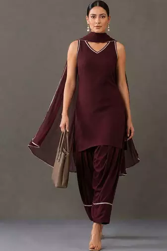 formal kurta with patiala & dupatta