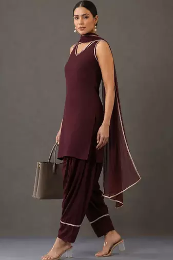 formal kurta with patiala & dupatta