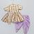 Off white and purple printed cotton silk kurta dhoti set