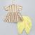 Off white and yellow printed cotton silk kurta dhoti set