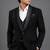 Black embroidered shawl lapel tuxedo set