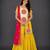 Yellow woven cotton silk sharara set