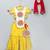 Yellow woven cotton silk sharara set