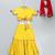 Yellow woven cotton silk sharara set