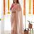 peach embellished sequinned  saree