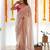 peach embellished sequinned  saree