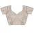 Cream embellished sequinned organza heavy work saree