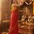 Red leheriya zari designer saree