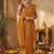 Mustard leheriya zari designer saree