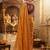 Mustard leheriya zari designer saree