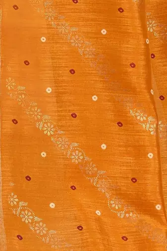 Mustard leheriya zari designer saree