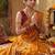 Mustard leheriya zari designer saree