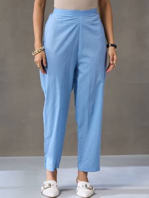 structured women ethnic motifs regular cotton kurta with trousers & with dupatta 4
