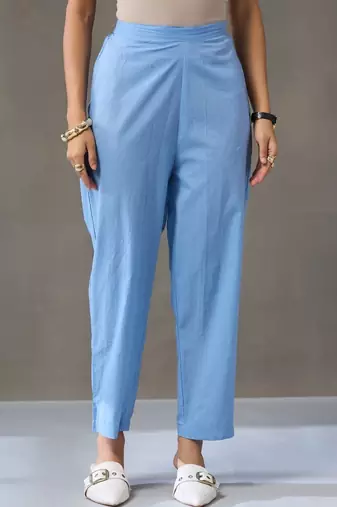 structured women ethnic motifs regular cotton kurta with trousers & with dupatta