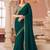 Green sequinned pure georgette saree