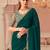 Green sequinned pure georgette saree