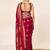 Pink ethnic motifs woven design zari satin saree