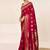 Pink ethnic motifs woven design zari satin saree