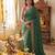 Green leheriya zari designer saree