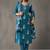 formal women floral printed regular cotton kurta with trousers & with dupatta