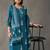 formal women floral printed regular cotton kurta with trousers & with dupatta