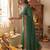 Green leheriya zari designer saree