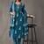 formal women floral printed regular cotton kurta with trousers & with dupatta