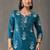 formal women floral printed regular cotton kurta with trousers & with dupatta