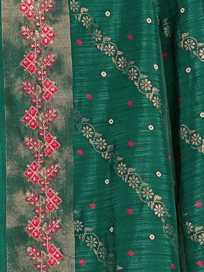Green leheriya zari designer saree