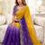 Multicolor ombre embroidered satin heavy work saree
