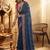 Blue leheriya zari designer saree