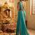 Turquoise leheriya zari designer saree