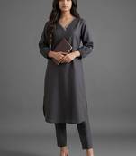 workwear women regular thread work kurta with trousers