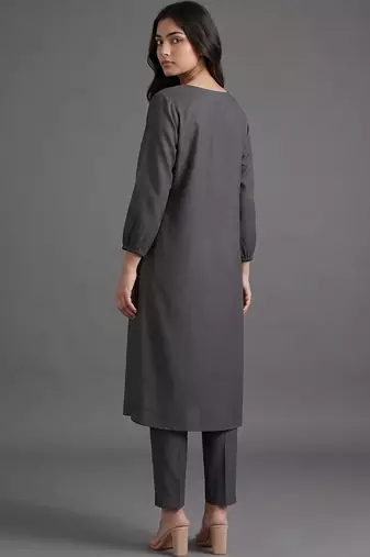 workwear women regular thread work kurta with trousers
