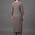 smart women regular thread work silk crepe kurta with trousers