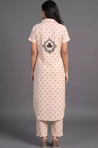smart women printed regular kurta with palazzos